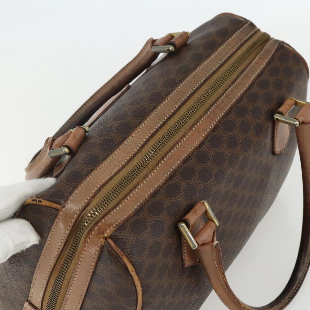 CELINE Macadam Canvas Hand Bag PVC Leather Brown Gold Auth ti3545 - Picture 6 of 16